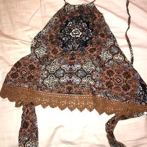 American eagle halter crop top